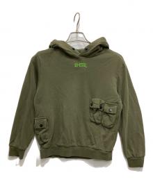 DIESEL（ディーゼル）の古着「ギミックパーカー」｜カーキ