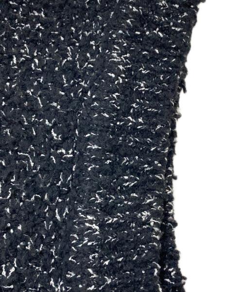 CLANE（クラネ）CLANE (クラネ) SIDE ZIP TWEED KNIT VEST ブラック サイズ:不明の古着・服飾アイテム