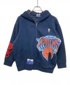 WIND AND SEA×NBAウィンダンシー×エヌビーエー）の古着「Jacquard Knit Hoodie」｜ネイビー