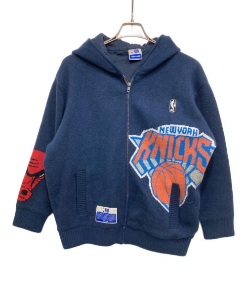WIND AND SEA（ウィンダンシー）WIND AND SEA (ウィンダンシー) NBA (エヌビーエー) Jacquard Knit Hoodie ネイビー サイズ:Sの古着・服飾アイテム