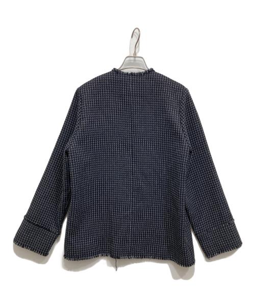 IENA（イエナ）IENA (イエナ) ＆NAVYノーカラーツィード ジャケット ブラック サイズ:38の古着・服飾アイテム