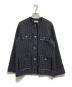 IENA（イエナ）の古着「＆NAVYノーカラーツィード ジャケット」｜ブラック