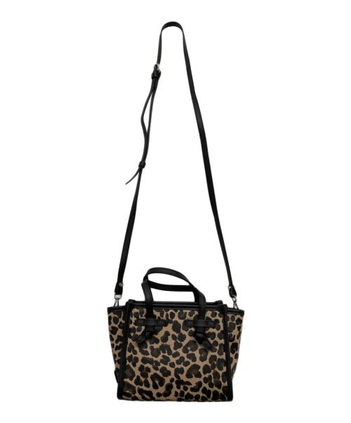 GIANNI CHIARINI（ジャンニ キアリーニ）GIANNI CHIARINI (ジャンニ キアリーニ) レオパード2WAYバッグ ブラックの古着・服飾アイテム