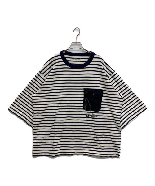ORCIVAL（オーシバル）ORCIVAL (オーシバル) and wander (アンドワンダー) H/S T/ボーダーカットソー ホワイト サイズ:XLの古着・服飾アイテム