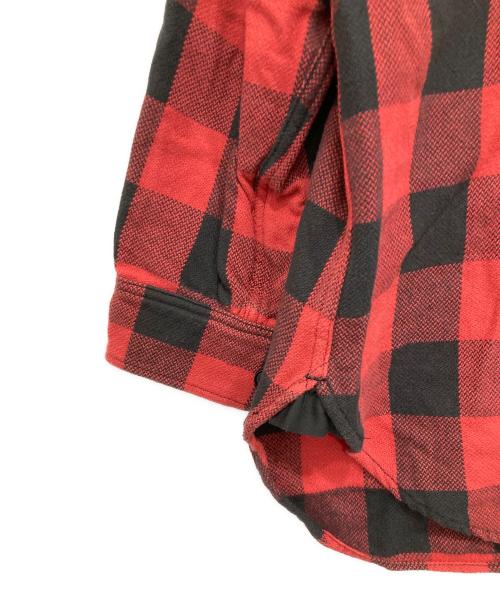 WOOLRICH（ウールリッチ）WOOLRICH (ウールリッチ) LONG SLEEVE AUTHENTIC FLANNEL SHIRT/チェックシャツ レッド サイズ:Mの古着・服飾アイテム