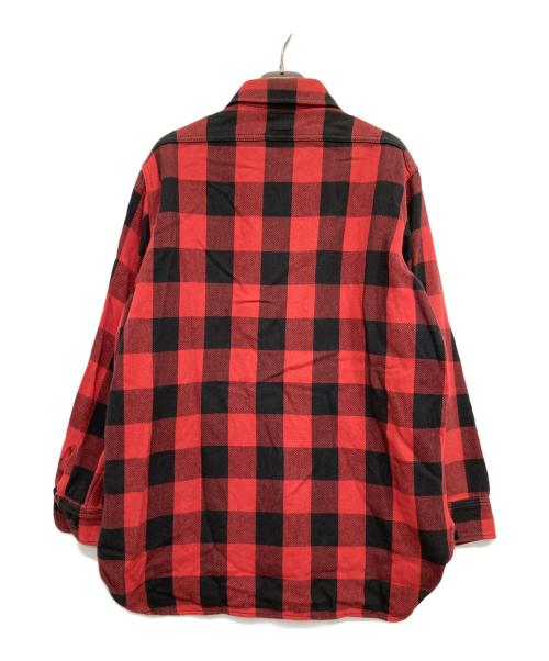 WOOLRICH（ウールリッチ）WOOLRICH (ウールリッチ) LONG SLEEVE AUTHENTIC FLANNEL SHIRT/チェックシャツ レッド サイズ:Mの古着・服飾アイテム