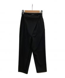 JOURNAL STANDARD（ジャーナルスタンダード）の古着「ミリオーネラップテーパードパンツ」｜ブラック