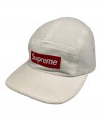 SUPREMEシュプリーム）の古着「パイル地ボックスロゴキャップ」｜ホワイト