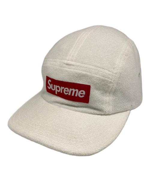 SUPREME（シュプリーム）Supreme (シュプリーム) パイル地ボックスロゴキャップ ホワイトの古着・服飾アイテム