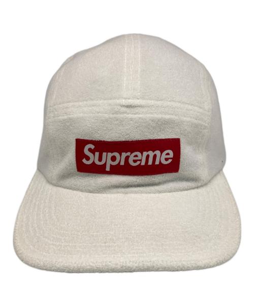 SUPREME（シュプリーム）Supreme (シュプリーム) パイル地ボックスロゴキャップ ホワイトの古着・服飾アイテム
