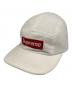 Supreme（シュプリーム）の古着「パイル地ボックスロゴキャップ」｜ホワイト