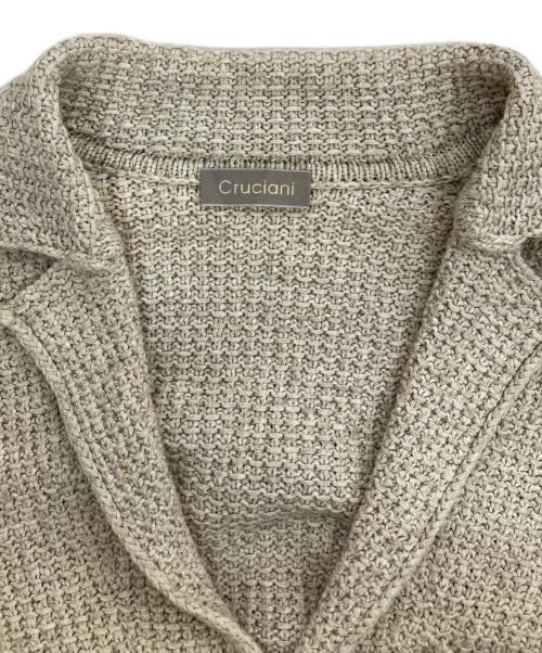 Cruciani（クルチアーニ）CRUCIANI (クルチアーニ) ニット3Bジャケット ベージュ サイズ:44の古着・服飾アイテム
