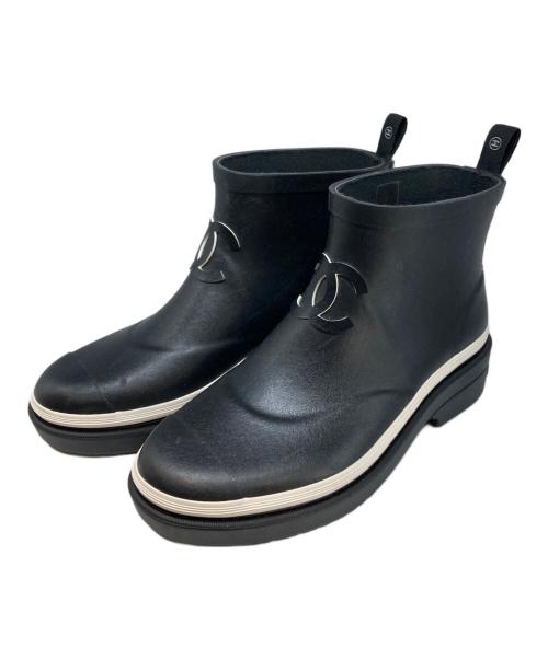 CHANEL（シャネル）CHANEL (シャネル) レインブーツ ブラック サイズ:SIZE37の古着・服飾アイテム