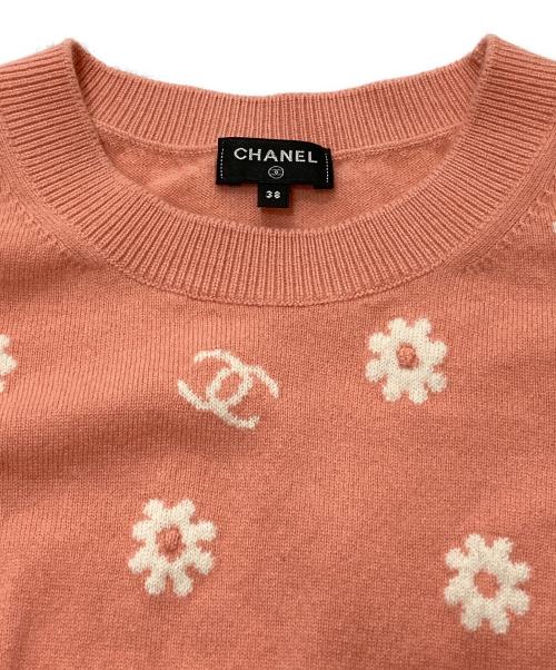 CHANEL（シャネル）CHANEL (シャネル) カシミヤ ココマーク デイジーニット プルオーバー ピンク サイズ:SIZE38の古着・服飾アイテム