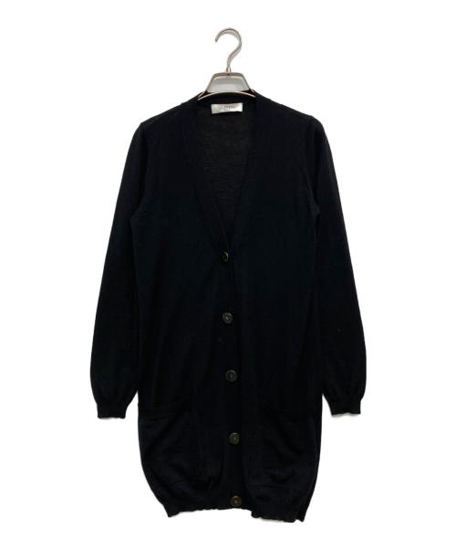 VALENTINO（ヴァレンティノ）VALENTINO (ヴァレンティノ) シルクカシミヤ混ロングニットカーディガン ブラック サイズ:Sの古着・服飾アイテム