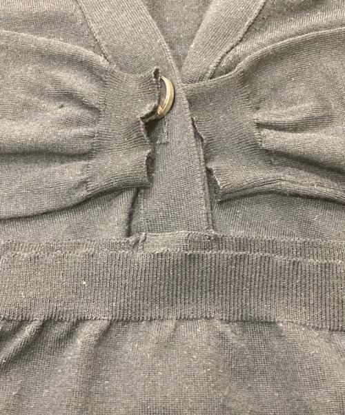 VALENTINO（ヴァレンティノ）VALENTINO (ヴァレンティノ) シルクカシミヤ混ロングニットカーディガン ブラック サイズ:Sの古着・服飾アイテム