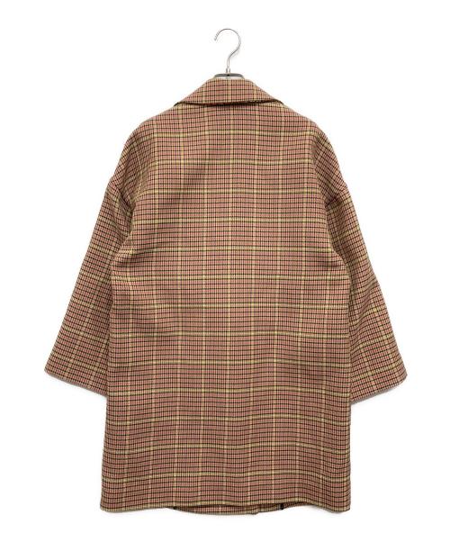 RED VALENTINO（レッドヴァレンティノ）RED VALENTINO (レッドヴァレンティノ) ダブルブレストチェスターコート ピンク サイズ:SIZE40の古着・服飾アイテム