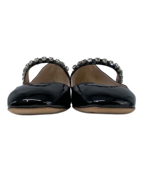 MIU MIU（ミュウミュウ）MIU MIU (ミュウミュウ) パテントレザーメリージェーン ブラック サイズ:SIZE35の古着・服飾アイテム