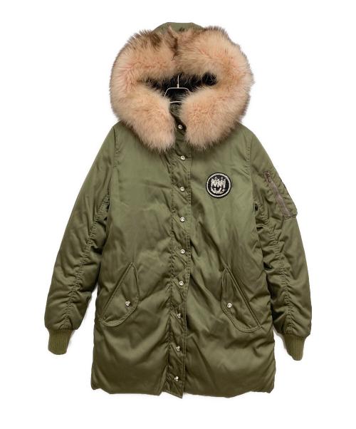 MIU MIU（ミュウミュウ）MIU MIU (ミュウミュウ) ダウンコート オリーブ サイズ:38の古着・服飾アイテム