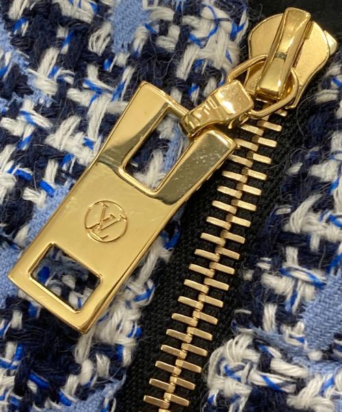 LOUIS VUITTON（ルイ ヴィトン）LOUIS VUITTON (ルイ ヴィトン) モノグラムツイードスカート スカイブルー サイズ:SIZE36の古着・服飾アイテム