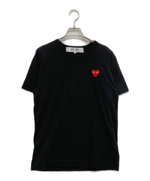 PLAY COMME des GARCONS（プレイコムデギャルソン）PLAY COMME des GARCONS (プレイコムデギャルソン) ハートワッペンTシャツ ブラック サイズ:Mの古着・服飾アイテム
