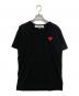 PLAY COMME des GARCONS（プレイコムデギャルソン）の古着「ハートワッペンTシャツ」｜ブラック