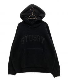 stussy（ステューシー）の古着「ニットパーカー」｜ブラック
