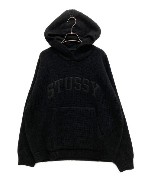 stussy（ステューシー）stussy (ステューシー) ニットパーカー ブラック サイズ:Mの古着・服飾アイテム
