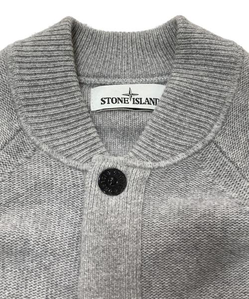 STONE ISLAND（ストーンアイランド）STONE ISLAND (ストーンアイランド) カシミヤ混MA-1タイプニット ブルゾン グレー サイズ:Mの古着・服飾アイテム