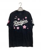 NIKEナイキ）の古着「MLB World Tour Tシャツ」｜ブラック