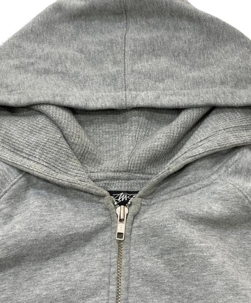 stussy（ステューシー）stussy (ステューシー) 裏サーマルジップパーカー グレー サイズ:Mの古着・服飾アイテム