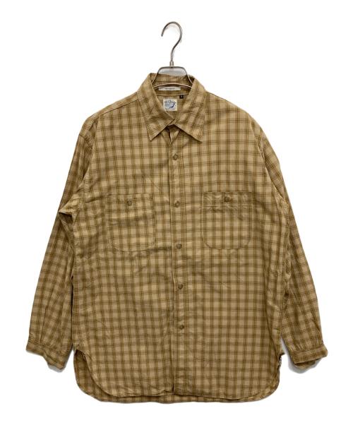orSlow（オアスロウ）orSlow (オアスロウ) マチ付チェックシャツ ベージュ サイズ:３の古着・服飾アイテム