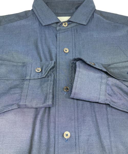 ticca（ティッカ）TICCA (ティッカ) スクエアビッグシャツワンピース ブルー サイズ:FREEの古着・服飾アイテム
