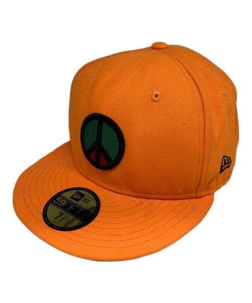 New Era（ニューエラ）New Era (ニューエラ) stussy (ステューシー) 刺繍キャップ オレンジ サイズ:7 1/2の古着・服飾アイテム
