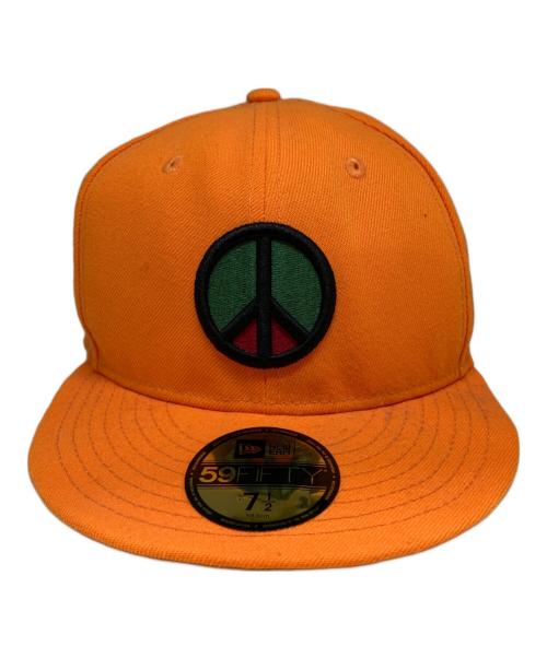 New Era（ニューエラ）New Era (ニューエラ) stussy (ステューシー) 刺繍キャップ オレンジ サイズ:7 1/2の古着・服飾アイテム