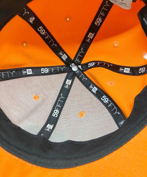 New Era（ニューエラ）New Era (ニューエラ) stussy (ステューシー) 刺繍キャップ オレンジ サイズ:7 1/2の古着・服飾アイテム