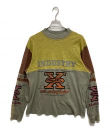 DIESEL（ディーゼル）の古着「プリントカットソー」｜カーキ
