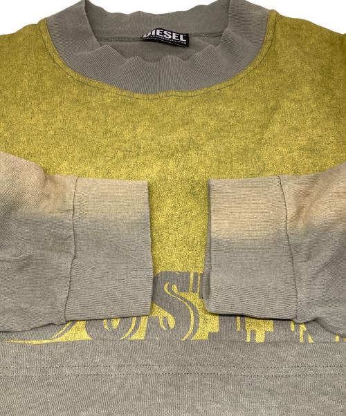DIESEL（ディーゼル）DIESEL (ディーゼル) プリントカットソー カーキ サイズ:Lの古着・服飾アイテム