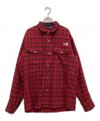 THE NORTH FACEザ ノース フェイス）の古着「Brushwood Wool Shirt/ブラッシュウッドウールシャツ」｜レッド