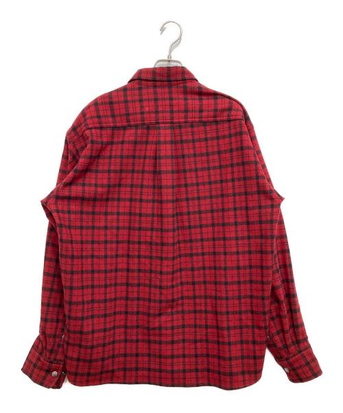THE NORTH FACE（ザ ノース フェイス）THE NORTH FACE (ザ ノース フェイス) Brushwood Wool Shirt/ブラッシュウッドウールシャツ レッド サイズ:Lの古着・服飾アイテム