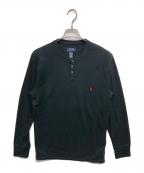 POLO RALPH LAURENポロ・ラルフローレン）の古着「ヘンリーネックカットソー」｜ブラック