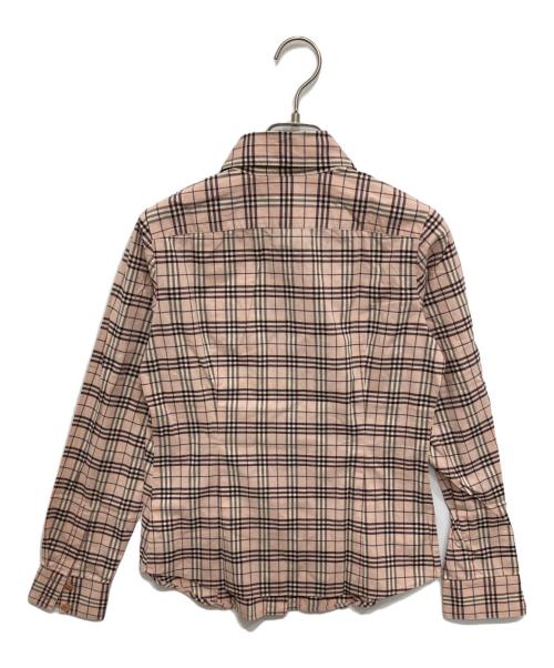 BURBERRY BLUE LABEL（バーバリー ブルー レーベル）BURBERRY BLUE LABEL (バーバリー ブルー レーベル) チェックシャツ ピンク サイズ:36の古着・服飾アイテム