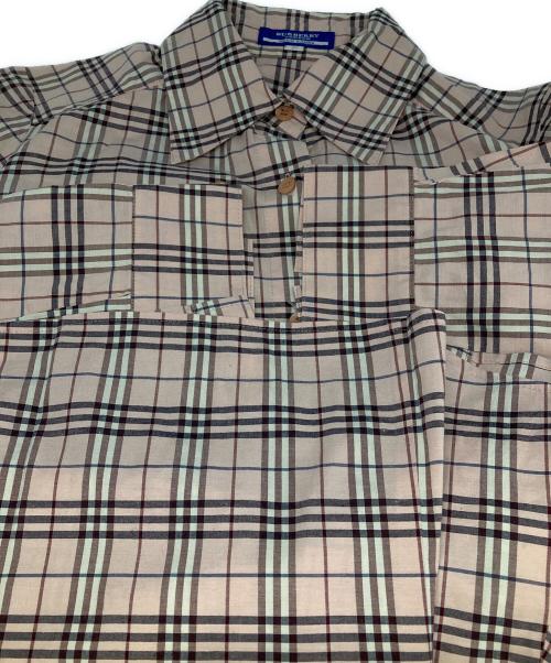 BURBERRY BLUE LABEL（バーバリー ブルー レーベル）BURBERRY BLUE LABEL (バーバリー ブルー レーベル) チェックシャツ ピンク サイズ:36の古着・服飾アイテム