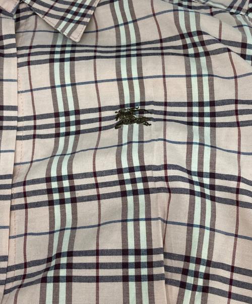 BURBERRY BLUE LABEL（バーバリー ブルー レーベル）BURBERRY BLUE LABEL (バーバリー ブルー レーベル) チェックシャツ ピンク サイズ:36の古着・服飾アイテム