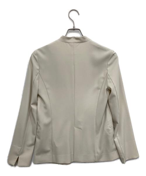 ABAHOUSE mavie（アバハウスマヴィ）ABAHOUSE mavie (アバハウスマヴィ) ノーカラージャケット ベージュ サイズ:36の古着・服飾アイテム