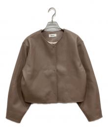 Snidel（スナイデル）の古着「Fレザージャケット」｜ベージュ