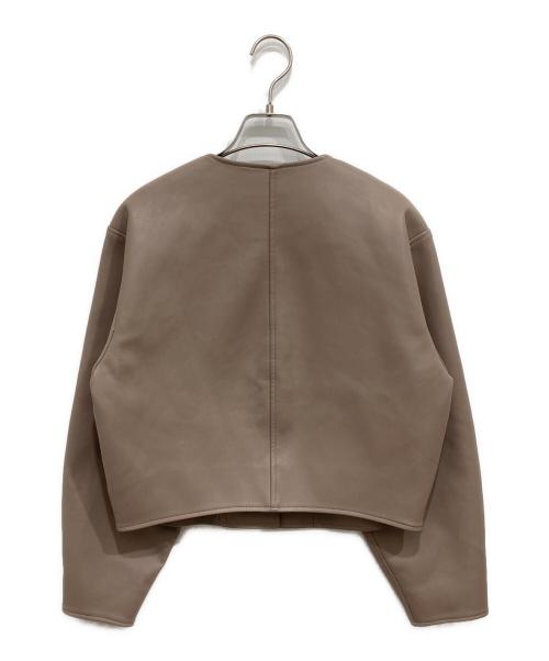 Snidel（スナイデル）Snidel (スナイデル) Fレザージャケット ベージュ サイズ:SIZE1の古着・服飾アイテム