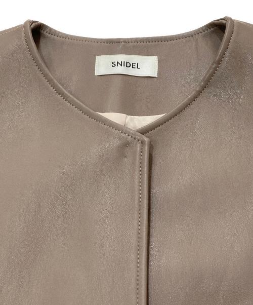 Snidel（スナイデル）Snidel (スナイデル) Fレザージャケット ベージュ サイズ:SIZE1の古着・服飾アイテム