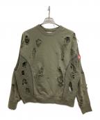 C.Eシーイー）の古着「PLAGUE WIDE RIB CUT CREW NECK」｜オリーブ
