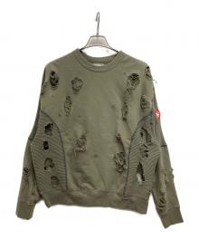 C.E（シーイー）の古着「PLAGUE WIDE RIB CUT CREW NECK」｜オリーブ